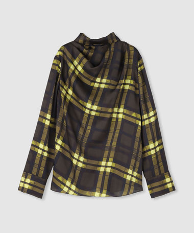 LISAチェックプリントブラウス