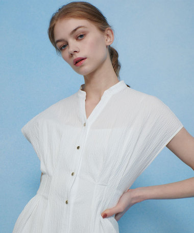 ◇【LOULOU WILLOUGHBY】リップルタックワンピース