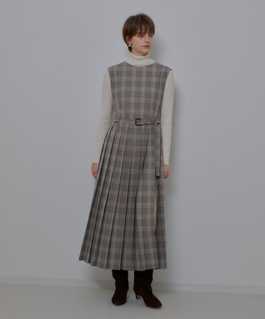 サイドスリットプリーツロングワンピース|allureville OFFICIAL SITE