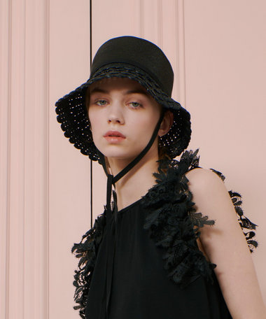 【LOULOU WILLOUGHBY】スカラップブリムバケットハット