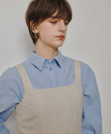 シャークスキンショートジレ