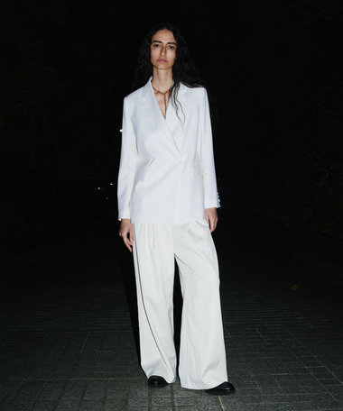 ウールサテンハイウエストパンツ|allureville OFFICIAL SITE / ONLINE