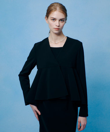 【LOULOU WILLOUGHBY】ダブルクロスフレアペプラムジャケット