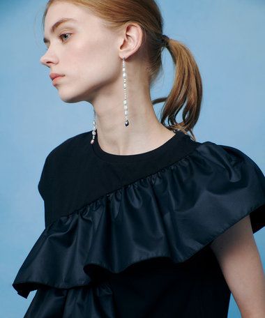 【LOULOU WILLOUGHBY】スパイラルフリルＴシャツ