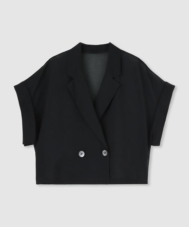 美品✨アルアバイル　綿麻　ダブルブレストジレ　黒　サイズ2 trim_ofalv_itemb6d296de98c711e