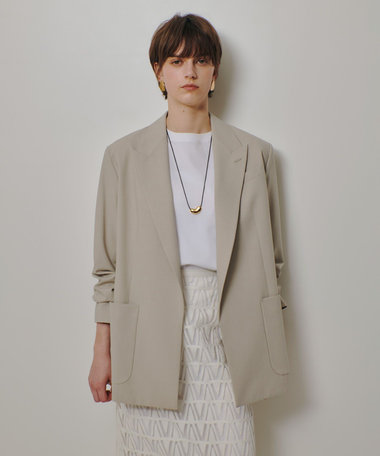 〈WEB・ルミネ別注〉ボタンレスジャケット
