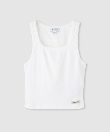 【SPORTY&RICH(スポーティーアンドリッチ)】LOGO RIBBED BABY TANK