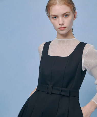 【LOULOU WILLOUGHBY】ポリツイルジャンパーワンピース