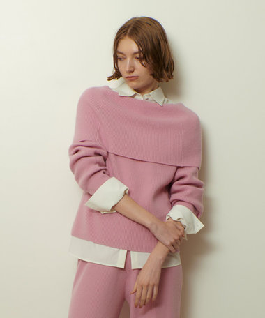 ビッグカラー2WAYネックプルオーバー