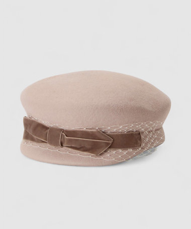 【LOULOU WILLOUGHBY】ベロアリボンキャスケット