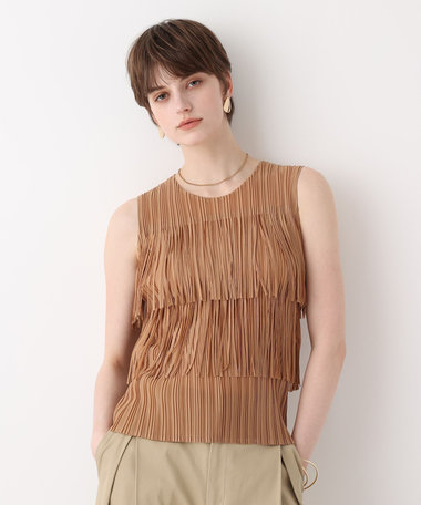 プリーツフリンジプルオーバー