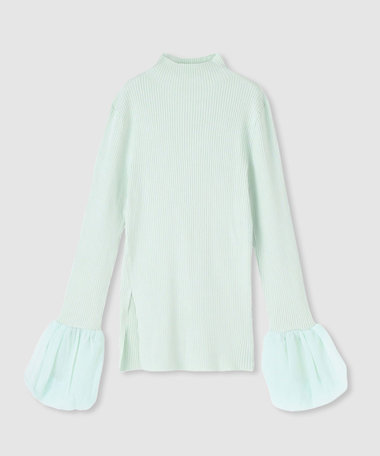 タフタバルーンスリーブコンビプルオーバー