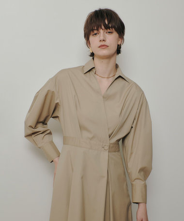 ラップライクシャツワンピース