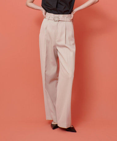 【LOULOU WILLOUGHBY】ビジューバックルパンツ