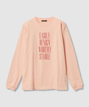 フロッキーナローフォントロゴロングTシャツ