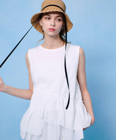 LOULOU WILLOUGHBY】◇ デシンドットフレアスリーブブラウス