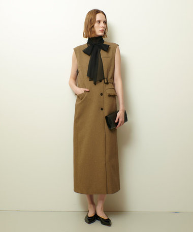 ツィードライクロングジレワンピース