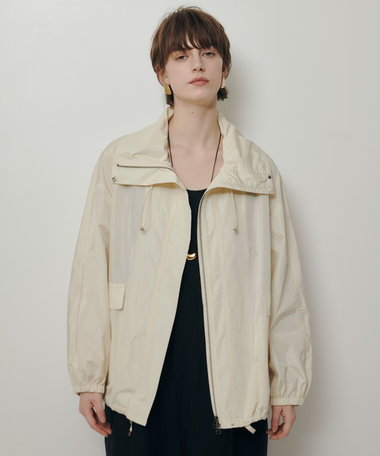【ATELIER Line】メモリータフタスタンドカラーブルゾン
