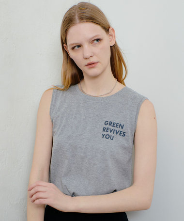 サイドロゴノースリーブTシャツ