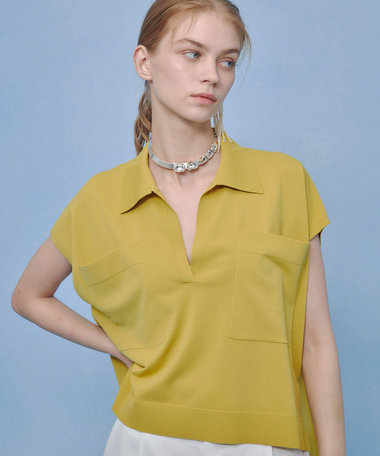 【LOULOU WILLOUGHBY】ハイツイストスキッパープルオーバー