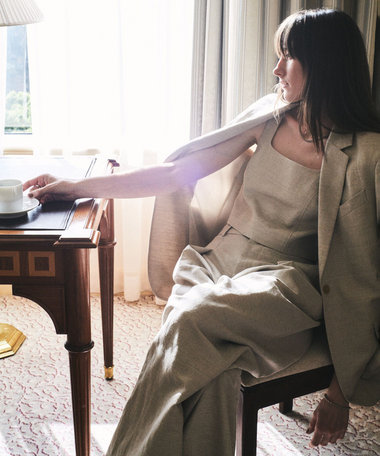 シャークスキンショートジレ