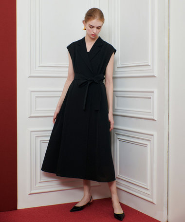 【LOULOU WILLOUGHBY】シアージャガードテーラーワンピース