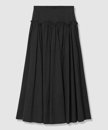 【LOULOU WILLOUGHBY】コットンリネンスカラップスカート