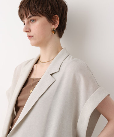 ◇スラブメッシュフレンチスリーブジャケット