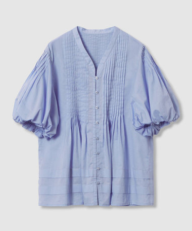 ピンタックデザインスリーブブラウス