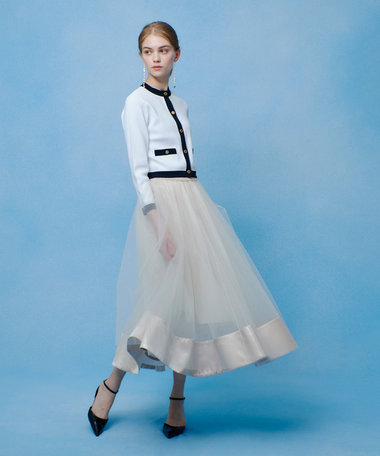 【LOULOU WILLOUGHBY】チュールレイヤードスカート