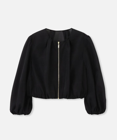 新品未使用 allureville ラムレザーコンパクトリブブルゾン