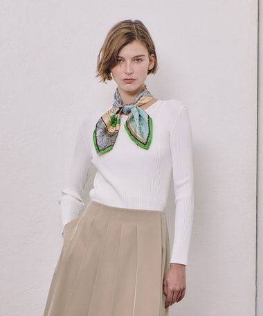 リブキリカエデザインプルオーバー