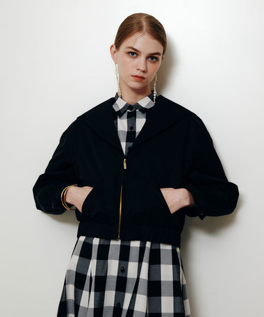 【LOULOU WILLOUGHBY】シャンブレーツイルマリンブルゾン