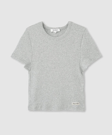 【SPORTY&RICH(スポーティーアンドリッチ)】LOGO RIBBED BABY TEE