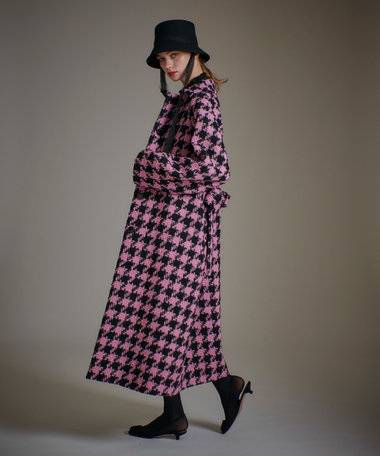 【LOULOU WILLOUGHBY】ロービング千鳥ロングコート