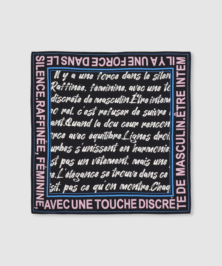 allureville フォントロゴスカーフ ブラック (95)