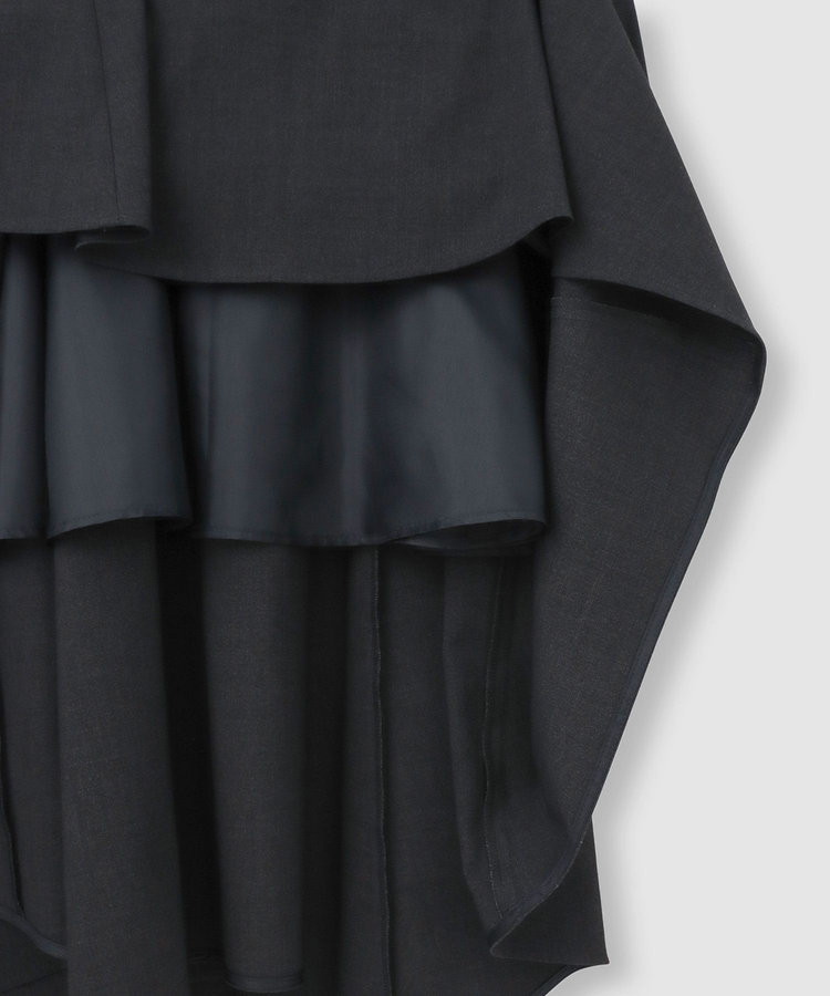 allureville イレギュラーヘムジャンパースカート チャコールグレー (94)