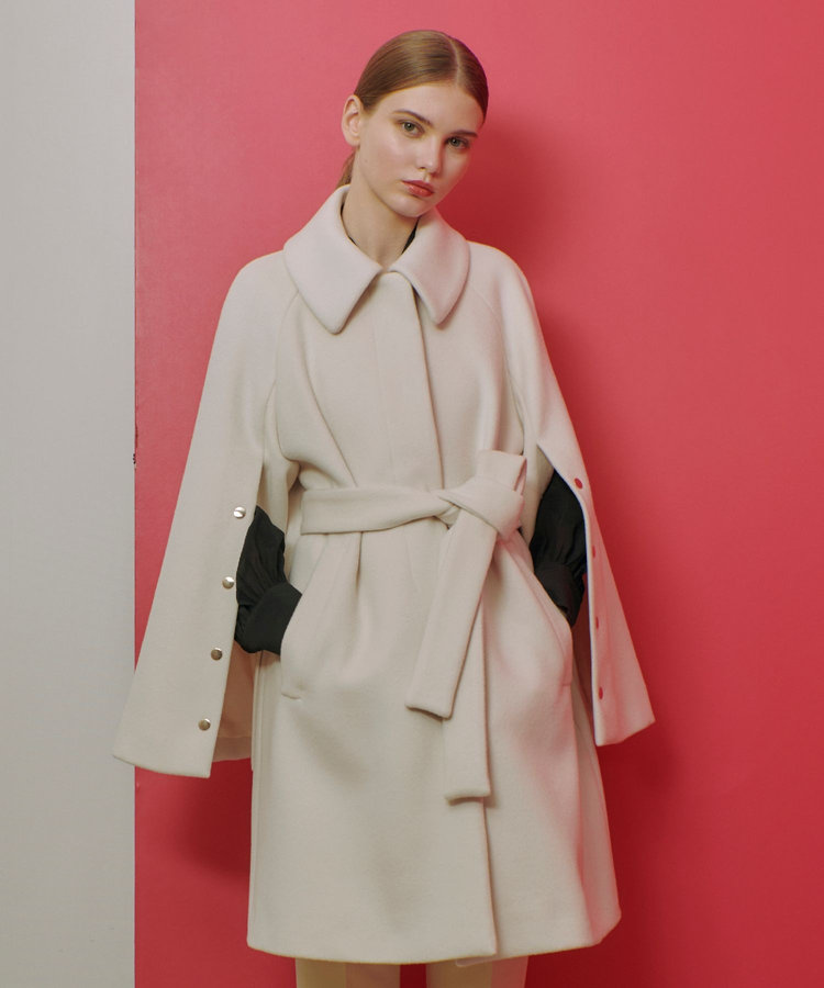 LOULOU WILLOUGHBY 【LOULOU WILLOUGHBY】シャルムビーバーステンカラーコート ライトベージュ (12)