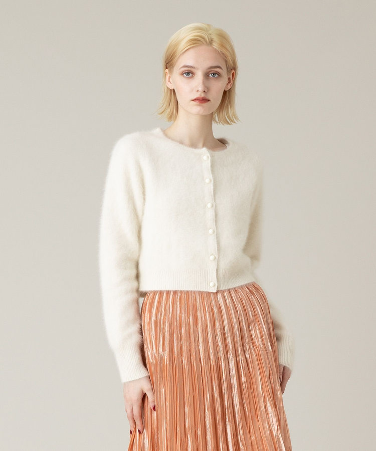 LOULOU WILLOUGHBY 【LOULOU WILLOUGHBY】クルーカーディガン オフホワイト (02)