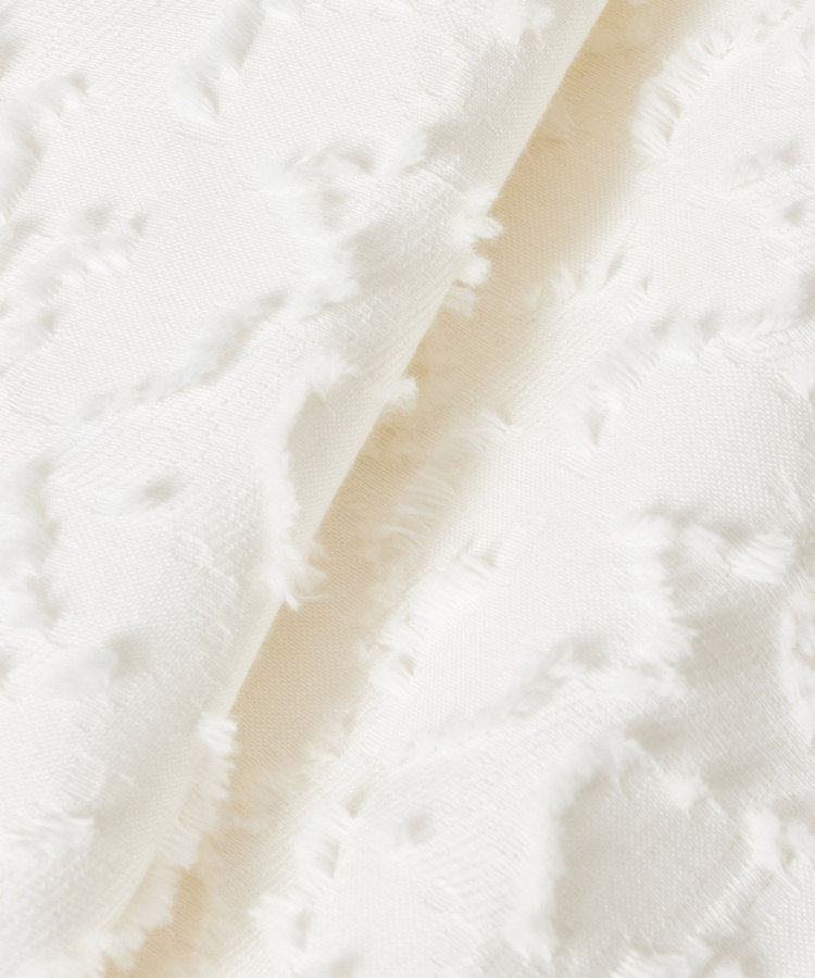 allureville ジャガードランタンスリーブブラウス オフホワイト (02)