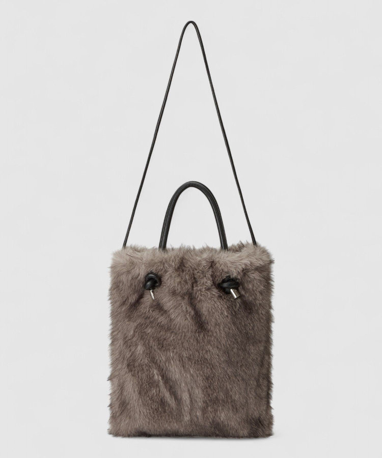 allureville ヘアリーノットトートバッグ グレージュ (15)