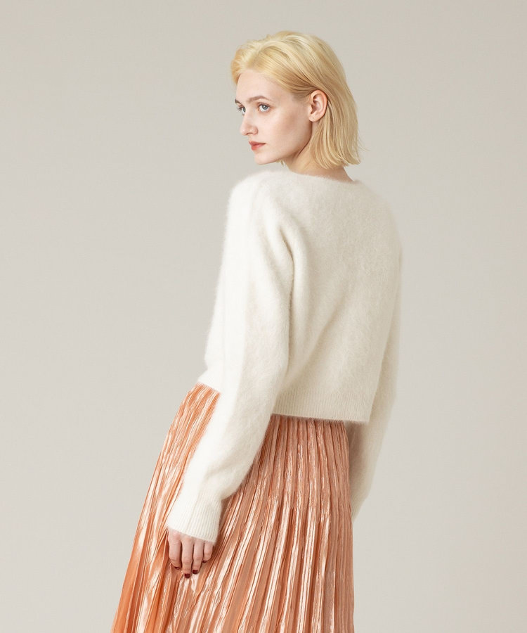 LOULOU WILLOUGHBY 【LOULOU WILLOUGHBY】クルーカーディガン オフホワイト (02)