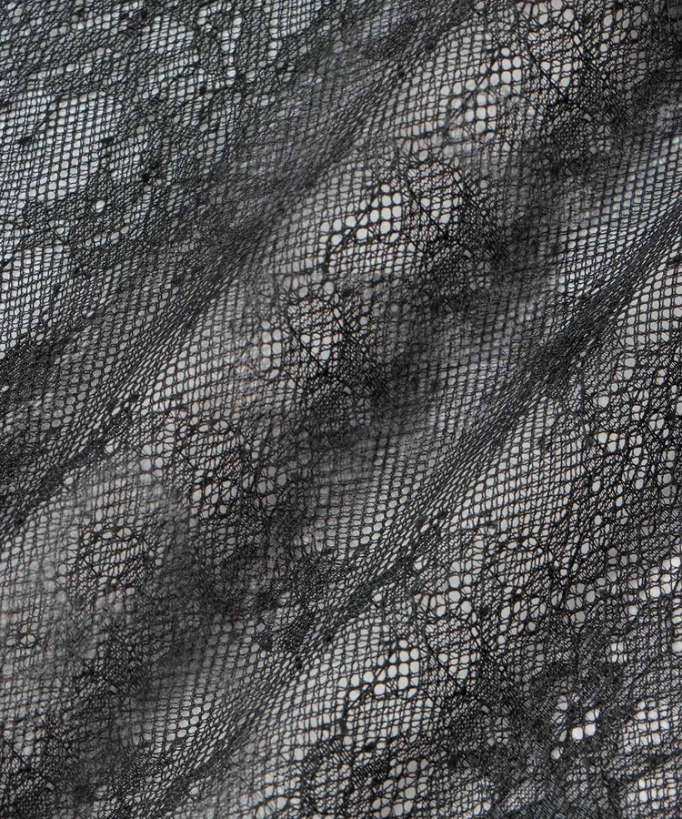 allureville フラワーレースシースルースカート ブラック (95)