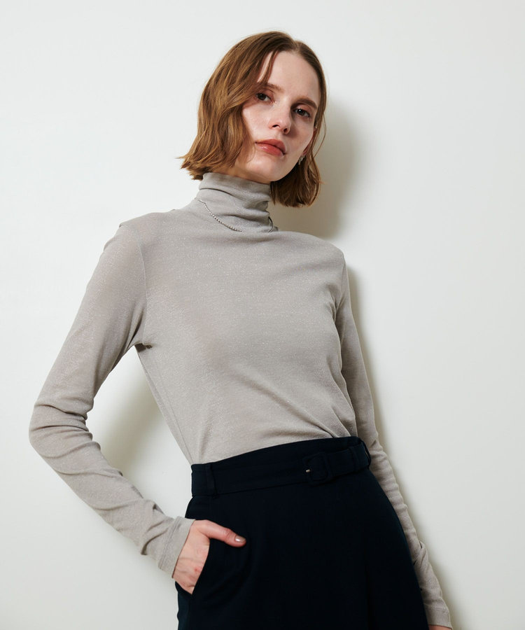 allureville シャイニーフライスプルオーバー グレージュ (15)