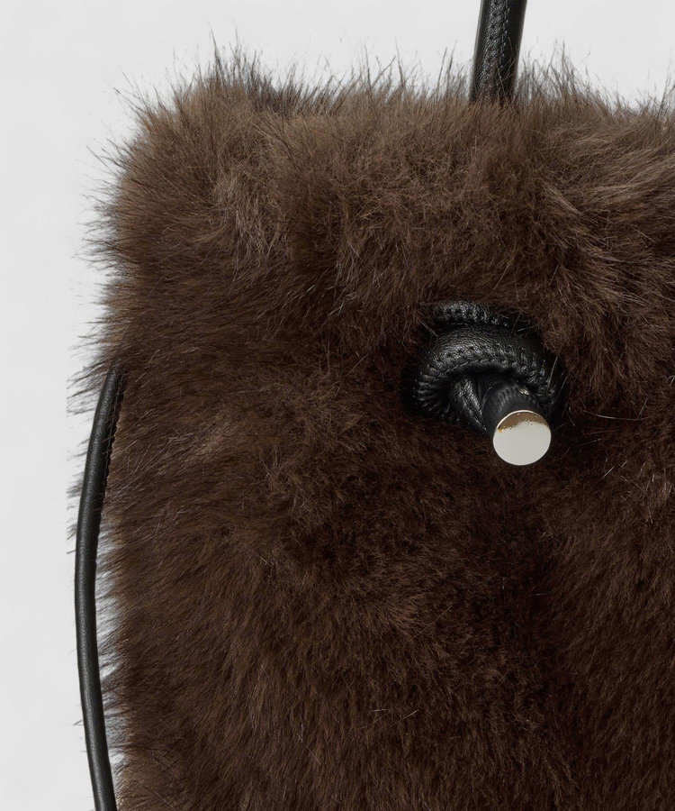 allureville ヘアリーノットトートバッグ ブラウン (81)