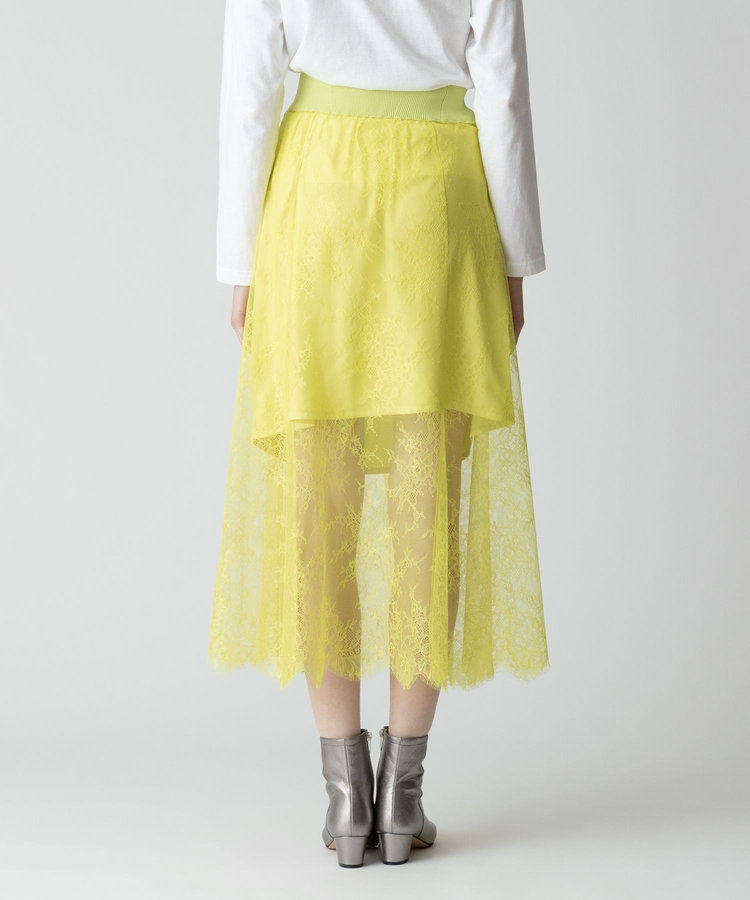 allureville フラワーレースシースルースカート イエロー (21)