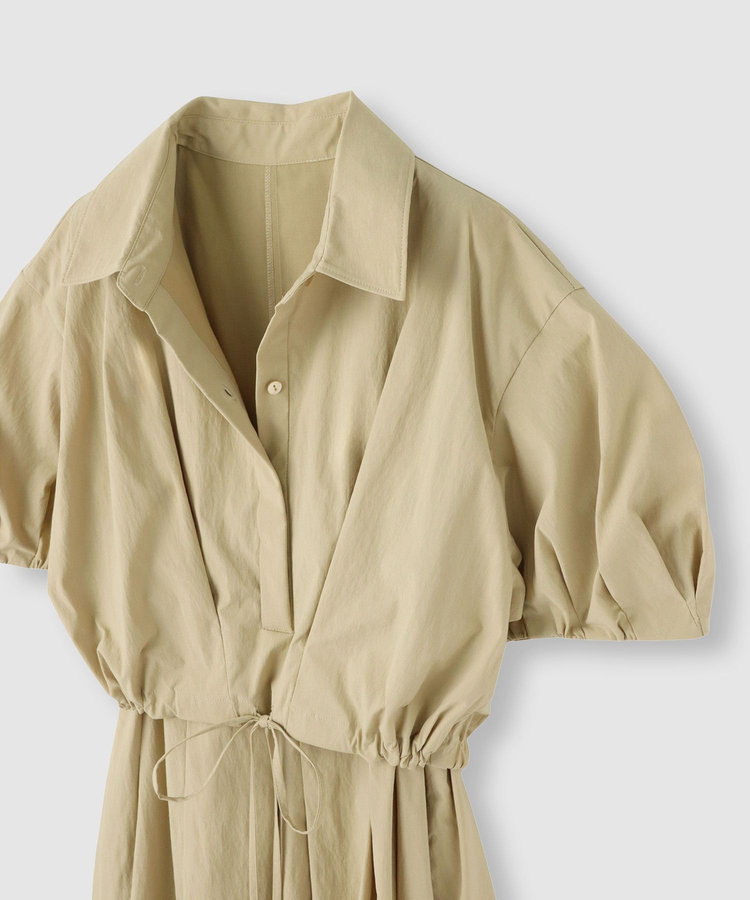 allureville ドロストシャツワンピース ベージュ (11)