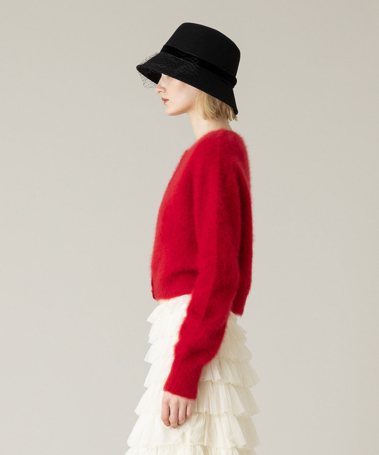 LOULOU WILLOUGHBY 【LOULOU WILLOUGHBY】クルーカーディガン レッド (43)