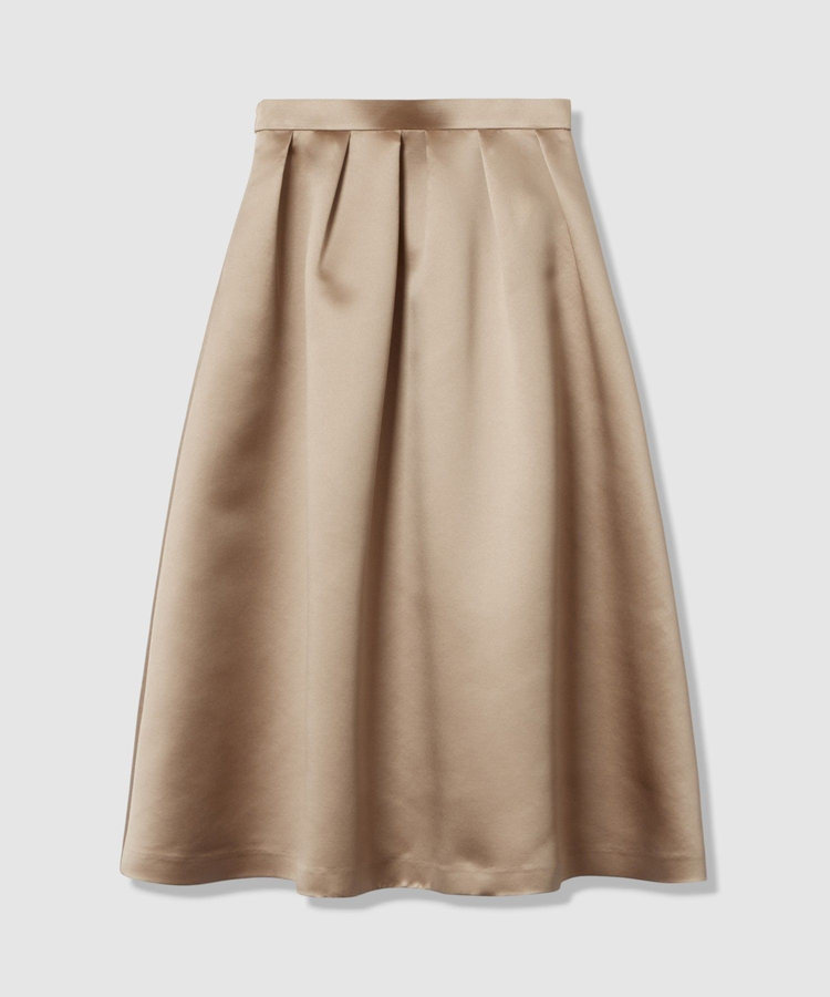 LOULOU WILLOUGHBY 【LOULOU WILLOUGHBY】ヘビーサテンタックスカート ベージュ (11)