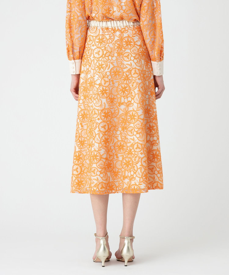 LOULOU WILLOUGHBY 【LOULOU WILLOUGHBY】フルーツチュールスカート オレンジ (31)